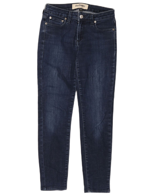 Vaqueros pitillo para mujer Roy Rogers W26 L26 azul marino