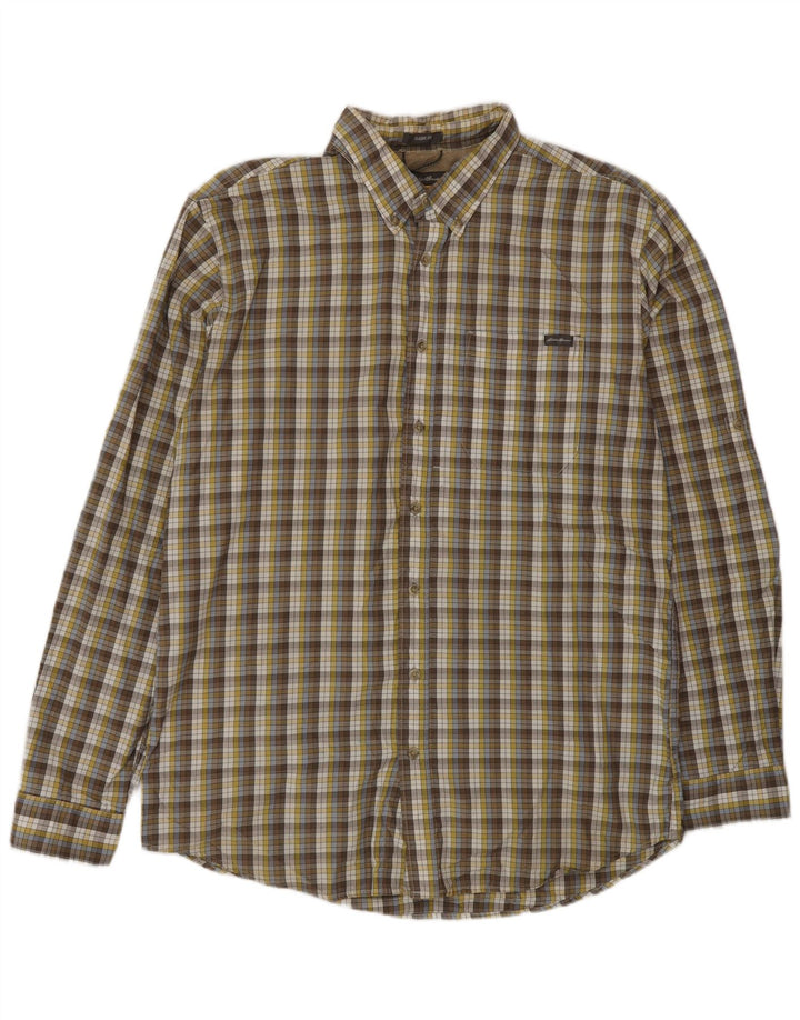 Eddie Bauer Camisa alta de franela de corte clásico para hombre Cuadros multicolores grandes