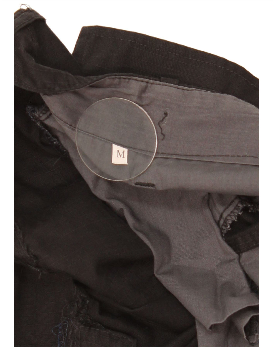 Pantalones cargo rectos vintage para hombre mediano W36 L30 negro