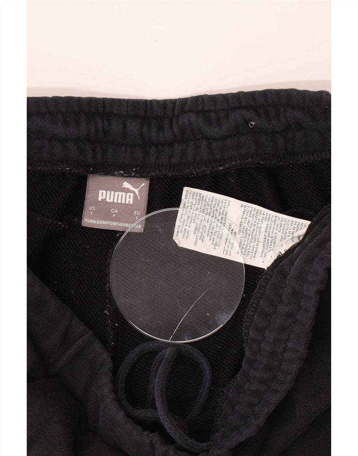 Puma Pantalones cortos deportivos para hombre pequeños de algodón negro