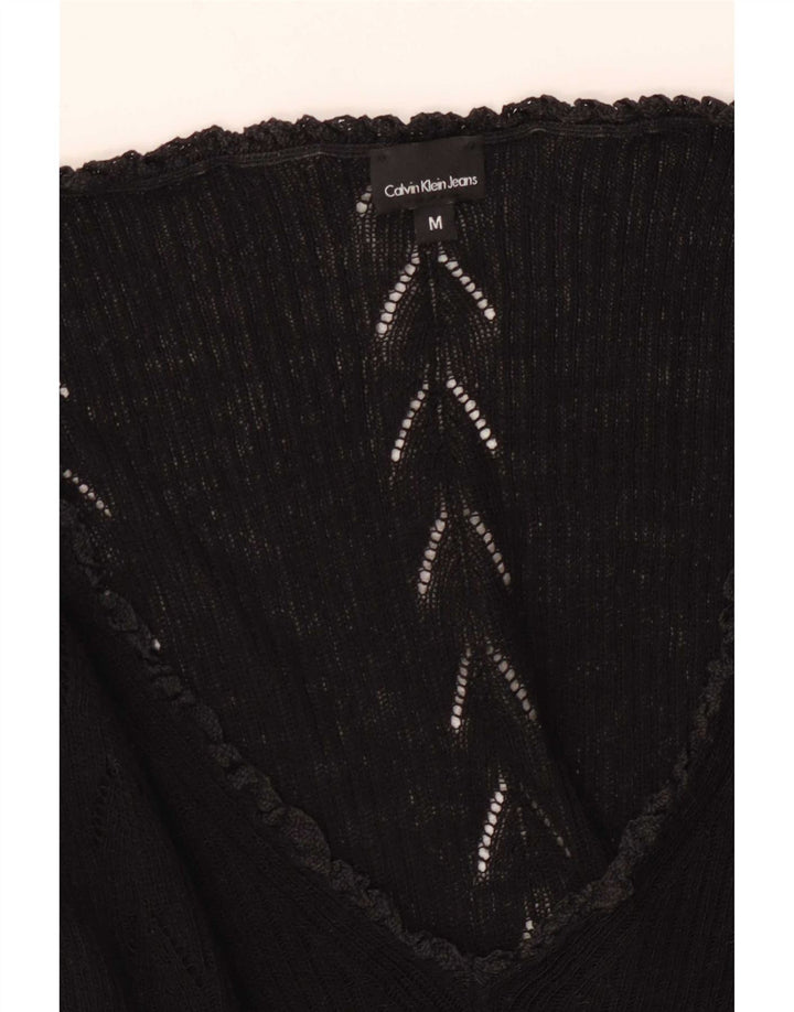 Calvin Klein Top gráfico para mujer de manga larga UK 12 Medium Black
