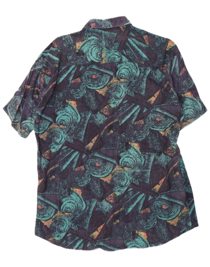 Rob Roy - Camisa de manga corta con estampado abstracto para hombre, talla mediana, multicolor