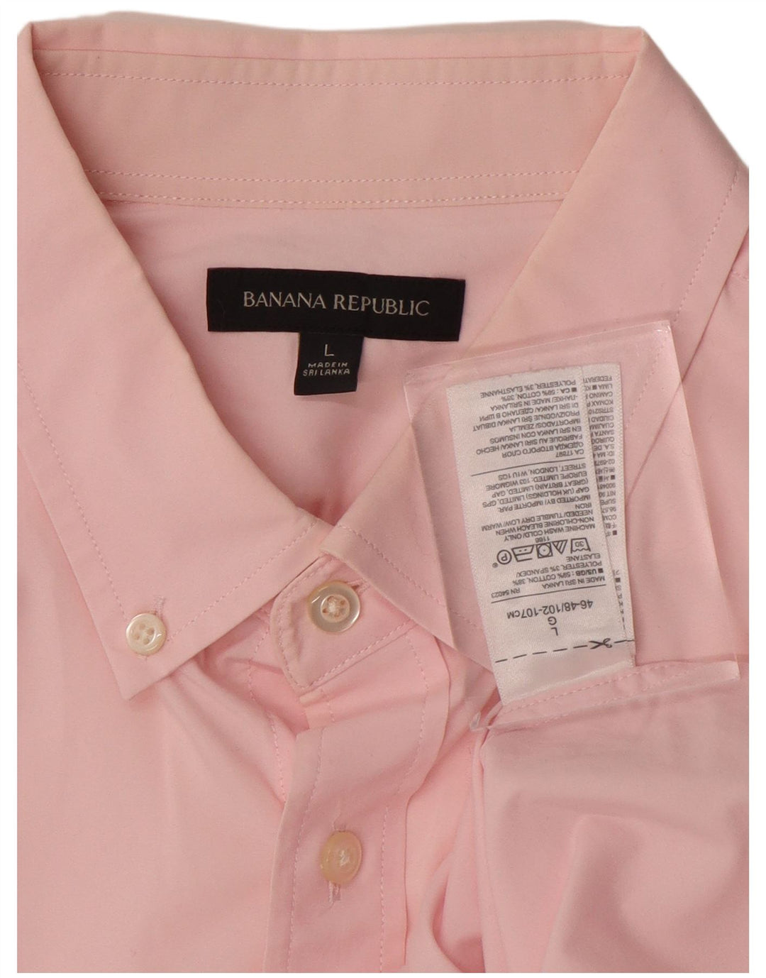 Banana Republic Camisa Hombre Grande Rosa Algodón