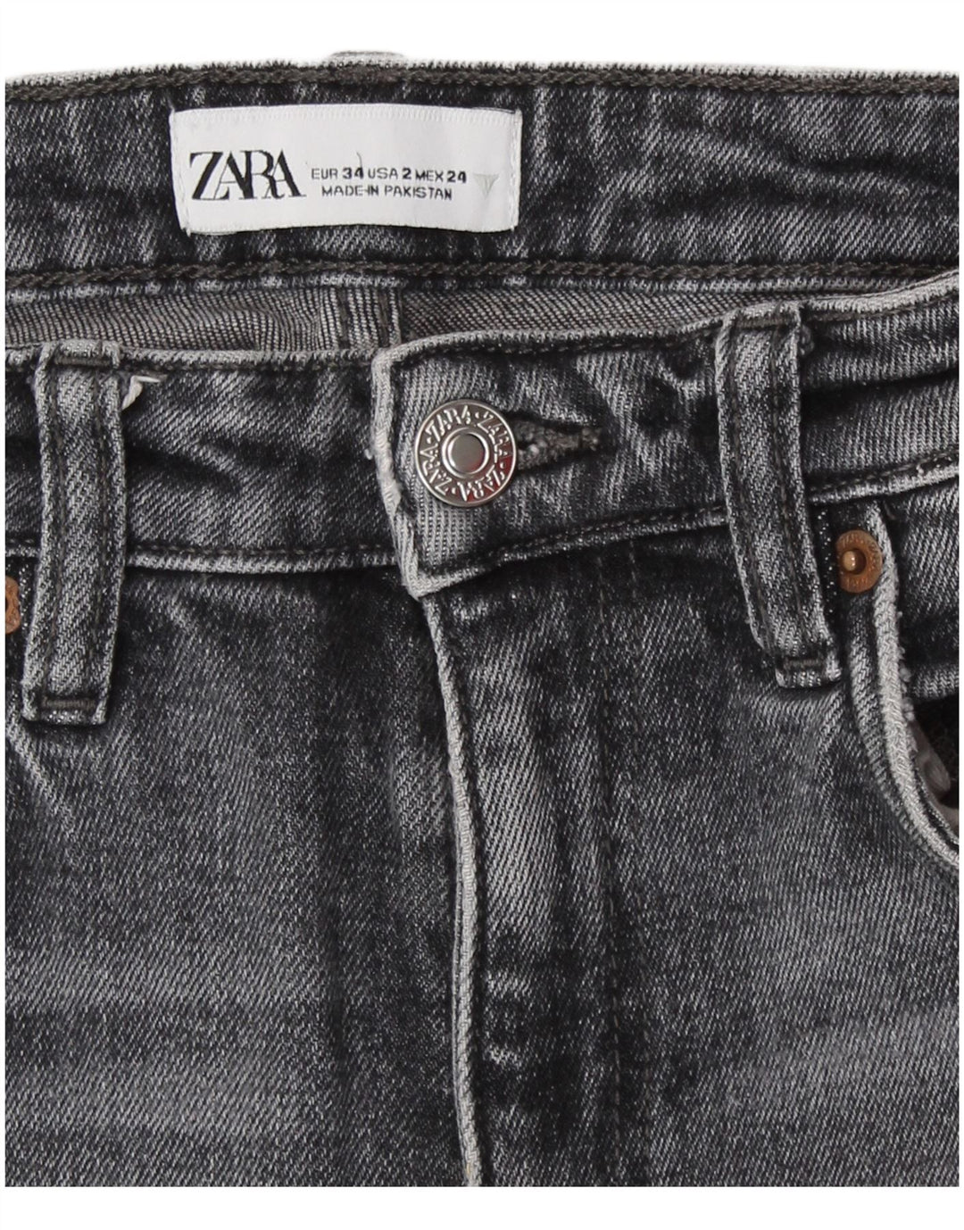 Zara Vaqueros Bootcut Mujer EU 34 2XS W24 L26 Gris