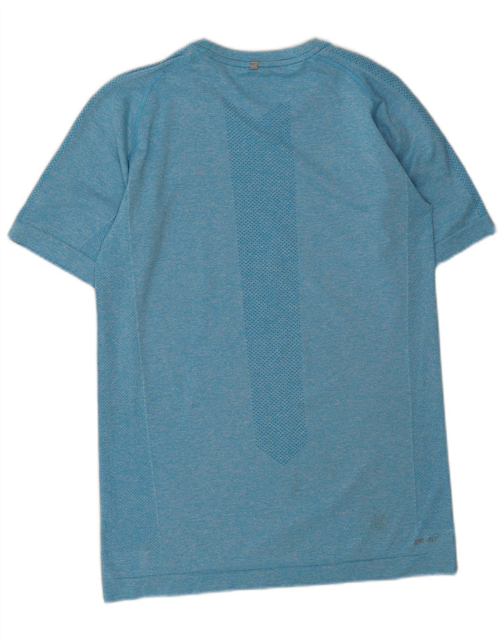 Camiseta Nike Dri Fit para hombre Top pequeño poliéster moteado azul