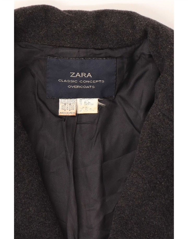 Zara Mujer Abrigo EU 40 Gris Medio