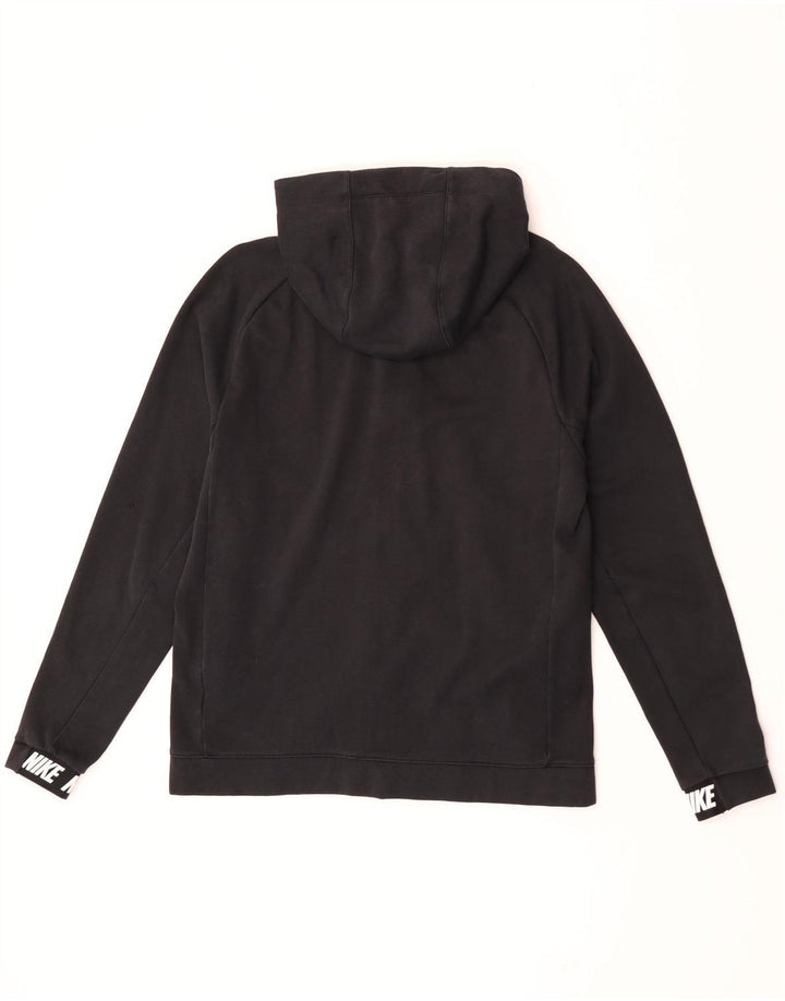 Nike Sudadera con capucha y cremallera gráfica para hombre, color negro mediano