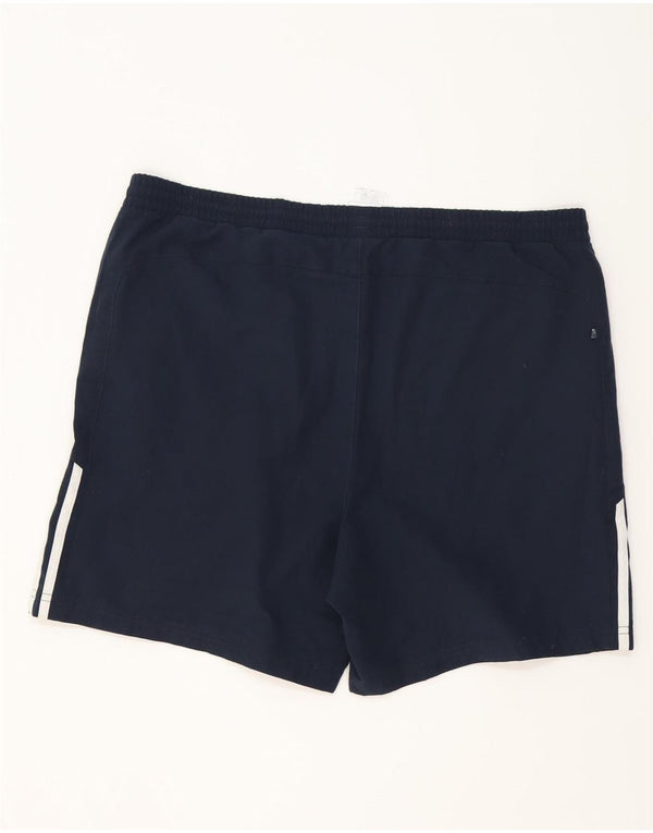 Adidas - Pantalones cortos deportivos para hombre, talla grande, poliéster, color azul marino