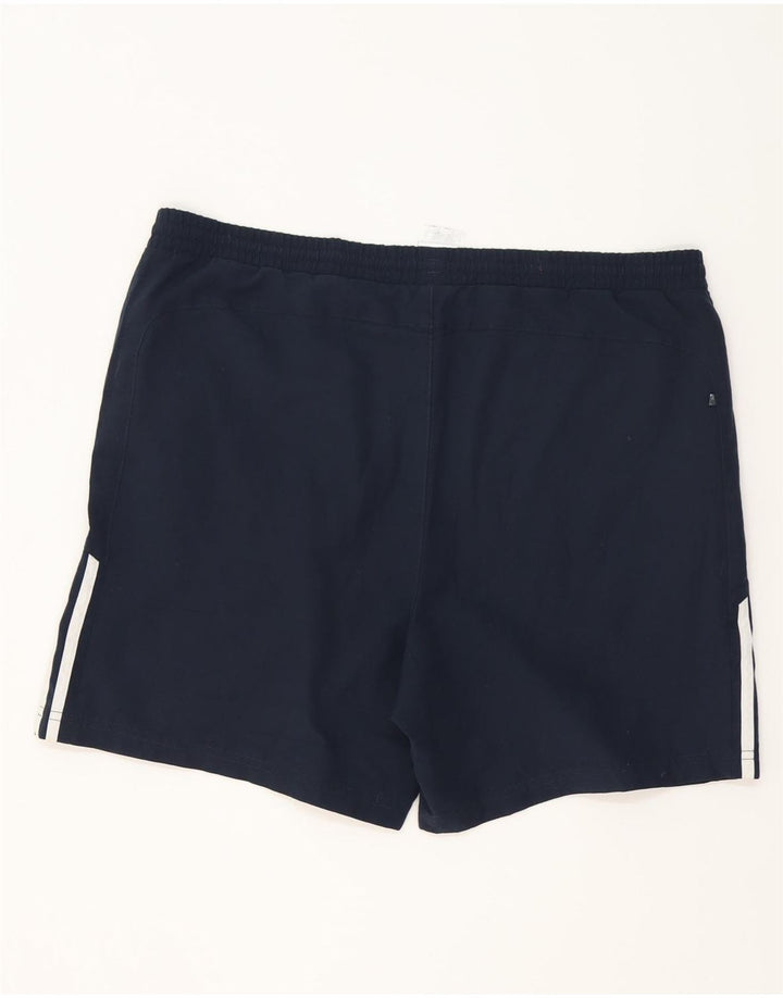 Adidas - Pantalones cortos deportivos para hombre, talla grande, poliéster, color azul marino