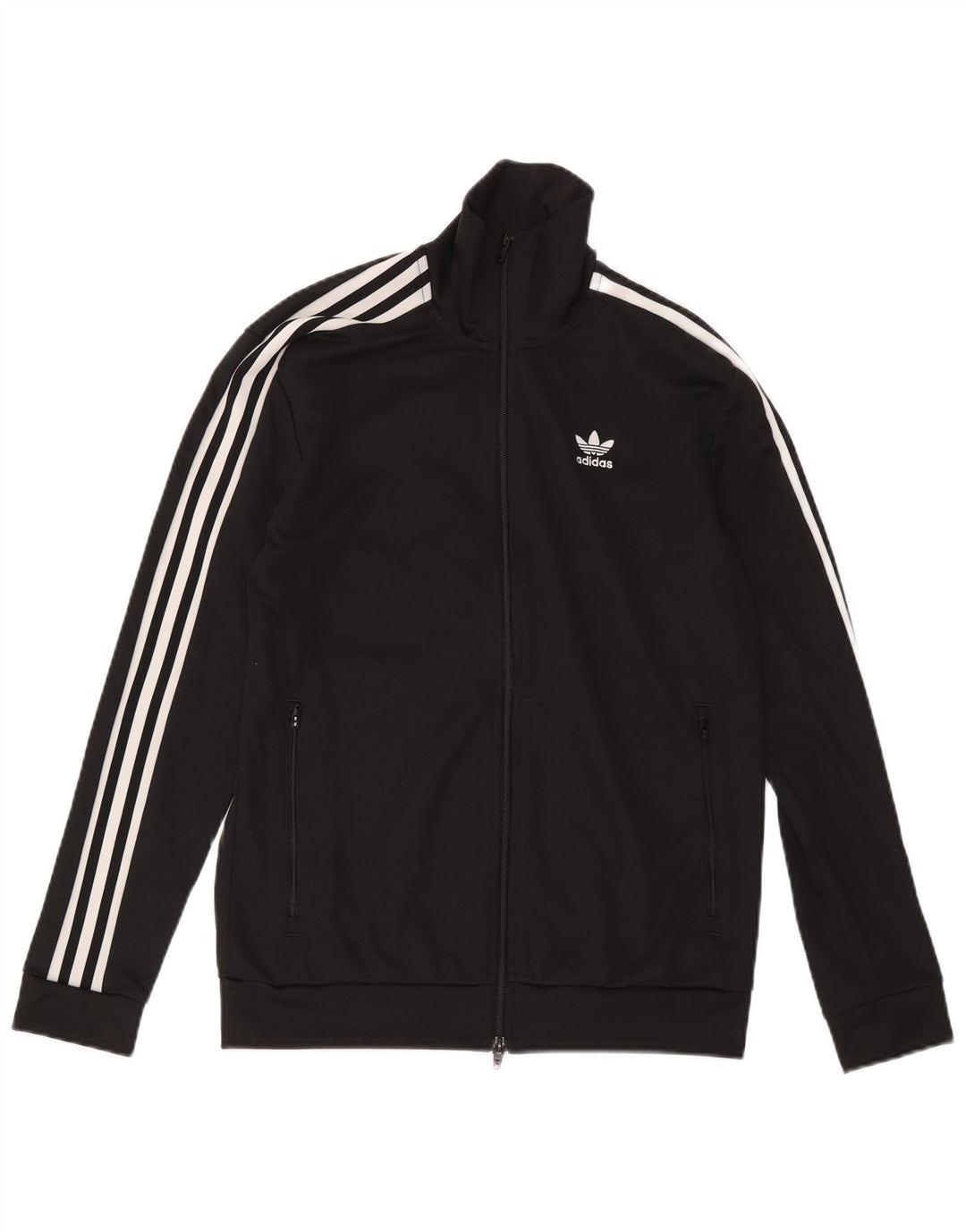 Adidas Hombre Chándal Top Chaqueta Pequeña Poliéster Negro