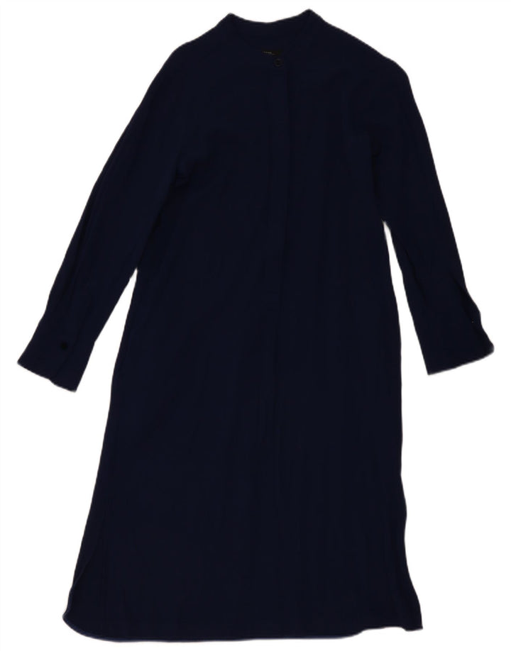 Max Mara Vestido largo de manga larga para mujer Weekend UK 44 Azul marino mediano