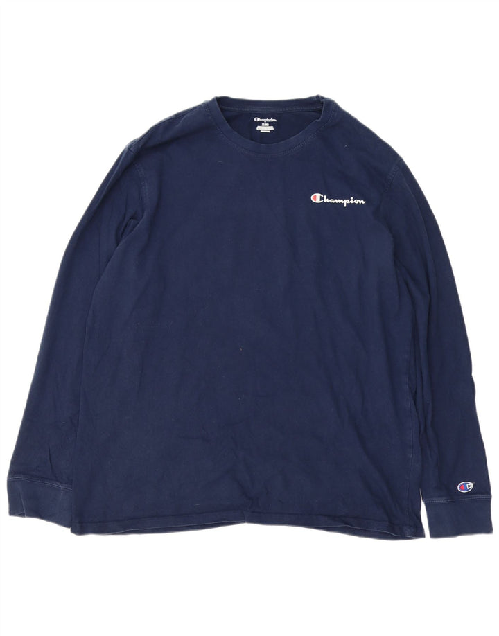 Champion Hombre Top Manga Larga XL Azul Marino Algodón