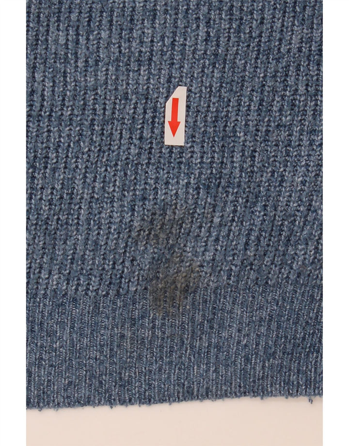 Marks & Spencer - Jersey de cuello redondo para hombre, talla 2XL, poliamida moteada azul