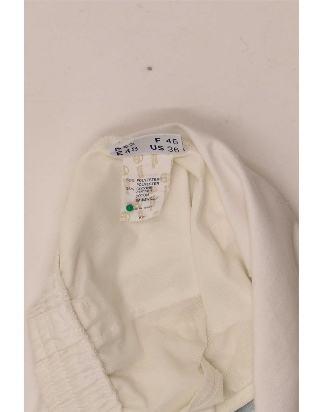 Sergio Tacchini Pantalones cortos deportivos con gráficos para hombre IT 52 Poliéster blanco grande