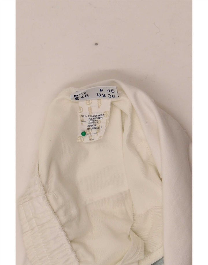 Sergio Tacchini Pantalones cortos deportivos con gráficos para hombre IT 52 Poliéster blanco grande