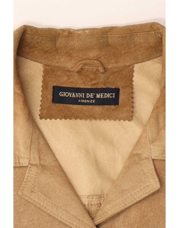 Chaqueta de ante vintage para mujer IT 42 Cuero beige medio