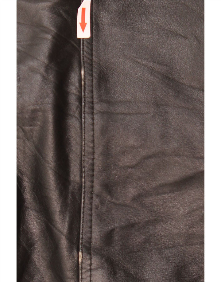Rosa Cuir Chaqueta de cuero para hombre UK 40 Cuero negro grande