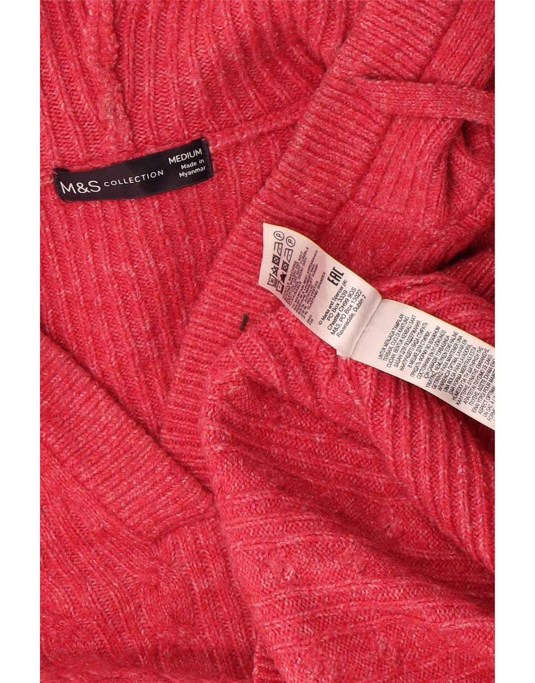 Marks & Spencer - Jersey extragrande con capucha para mujer, talla 40, color rojo mediano