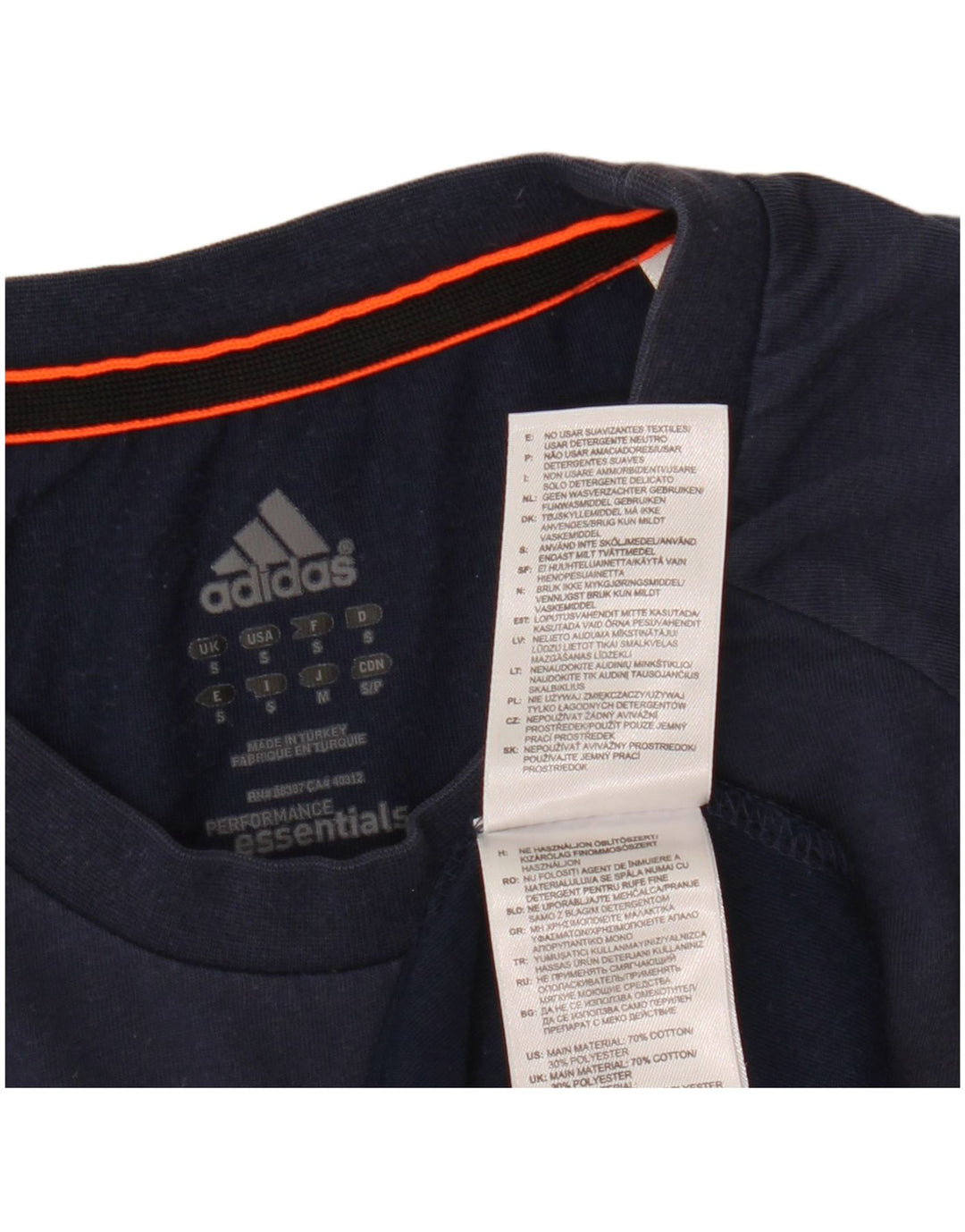 ADIDAS Camiseta Hombre Top Small Azul Marino Algodón