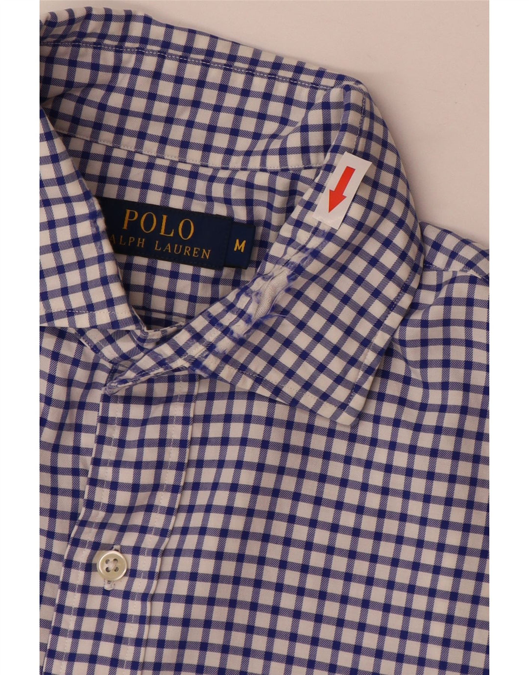 Camisa Polo Ralph Lauren Hombre Algodón Vichy Azul Medio