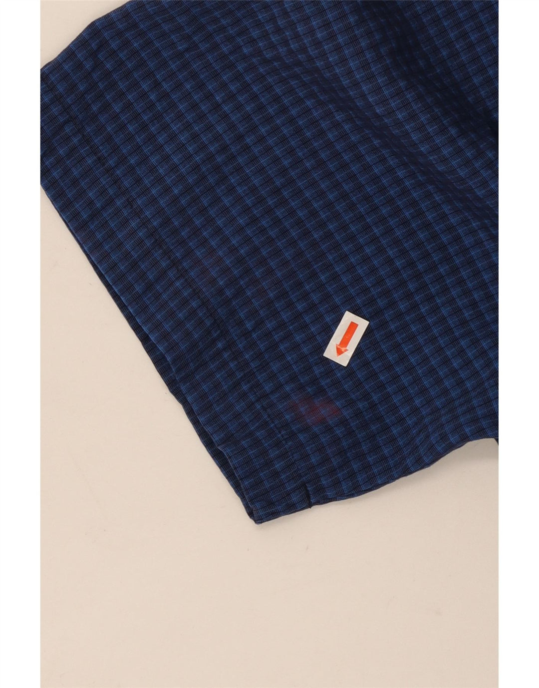 MOSSIMO Camisa Manga Corta Hombre XL Azul Vichy Rayón