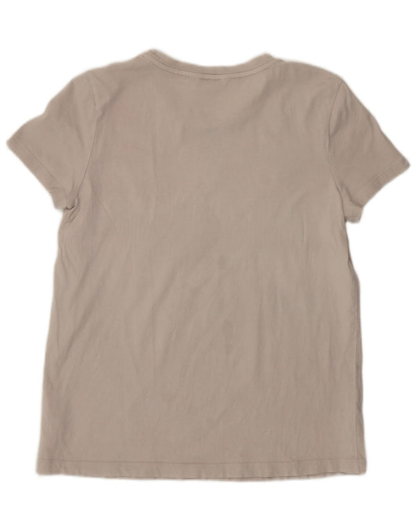 Tommy Hilfiger Camiseta gráfica para mujer Top UK 14 Algodón gris medio