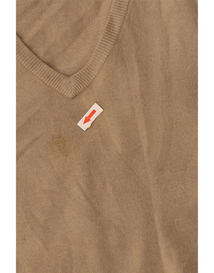 Marks & Spencer Suéter con Cuello en V para Hombre Pequeño Acrílico Beige