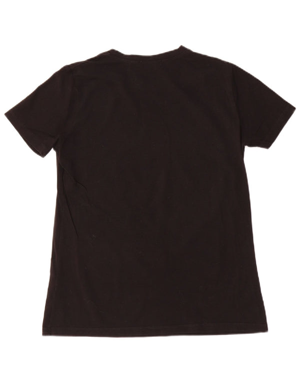 Trussardi Mujer Camiseta Gráfica Top UK 20 2XL Algodón Negro