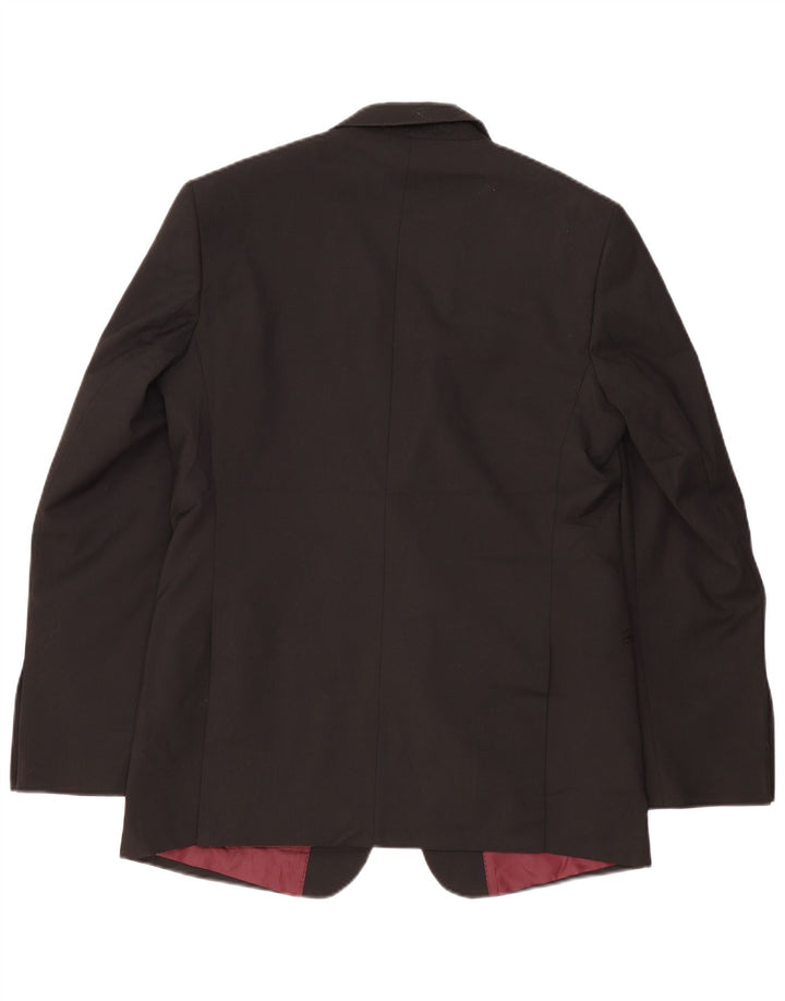 Marks & Spencer Chaqueta tipo blazer larga con 2 botones para hombre UK 42 XL Negro