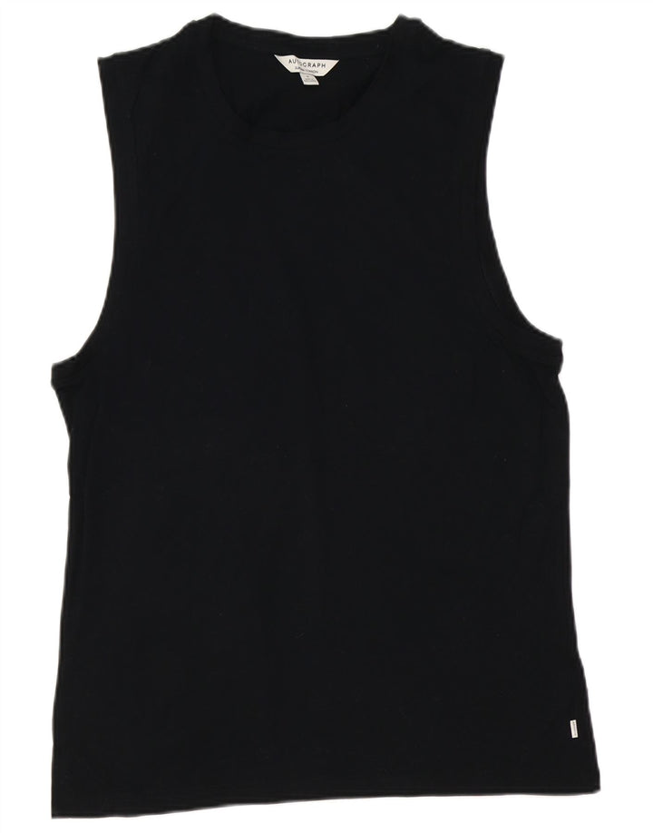 Marks & Spencer - Camiseta sin mangas para hombre, tamaño mediano, algodón negro