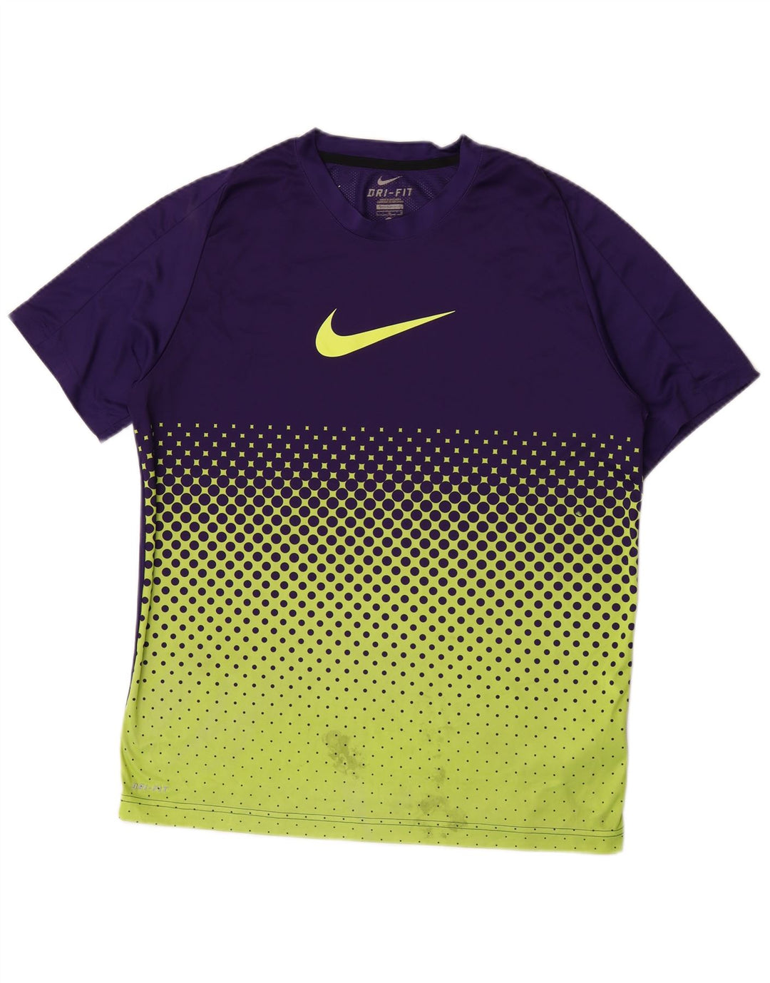 Nike Camiseta Dri Fit Graphic para hombre Top poliéster geométrico morado grande