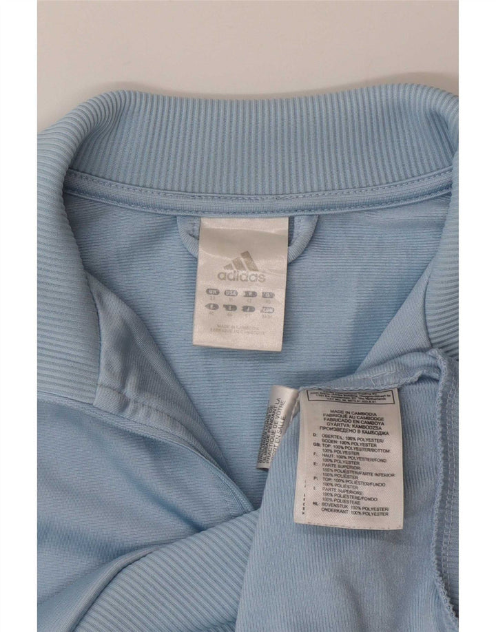 Adidas - Chaqueta de chándal para mujer (talla 40), color azul medio, poliéster