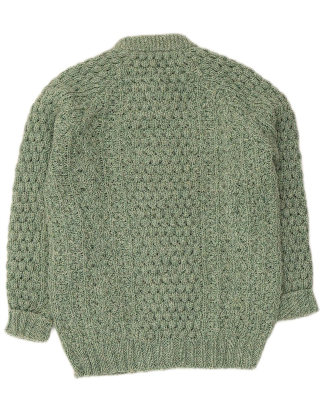 Vintage mujer Cardigan suéter Reino Unido 14 verde medio