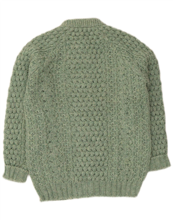 Vintage mujer Cardigan suéter Reino Unido 14 verde medio