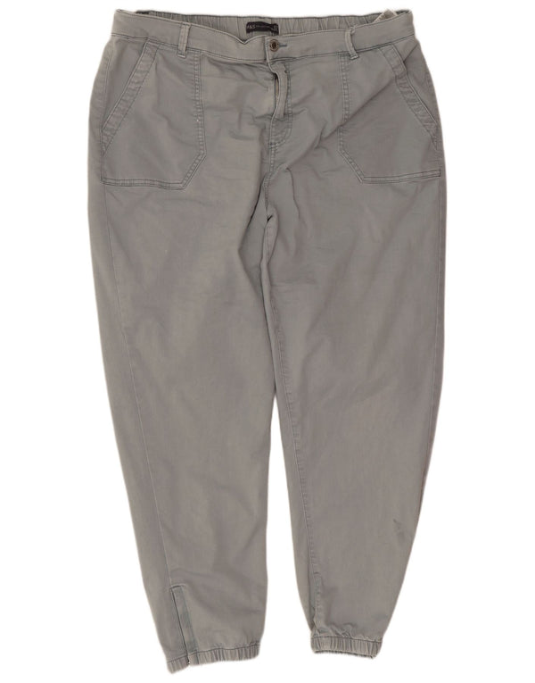 Marks & Spencer Pantalones cortos ajustados para mujer UK 20 2XL W40 L26 Algodón azul