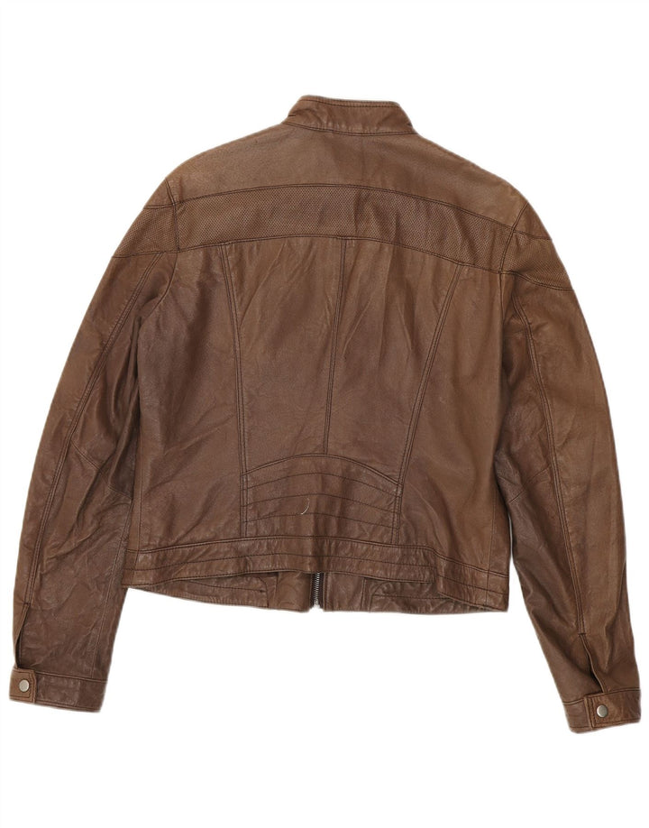 OVS Chaqueta motera de cuero para niña 13-14 años Cuero marrón