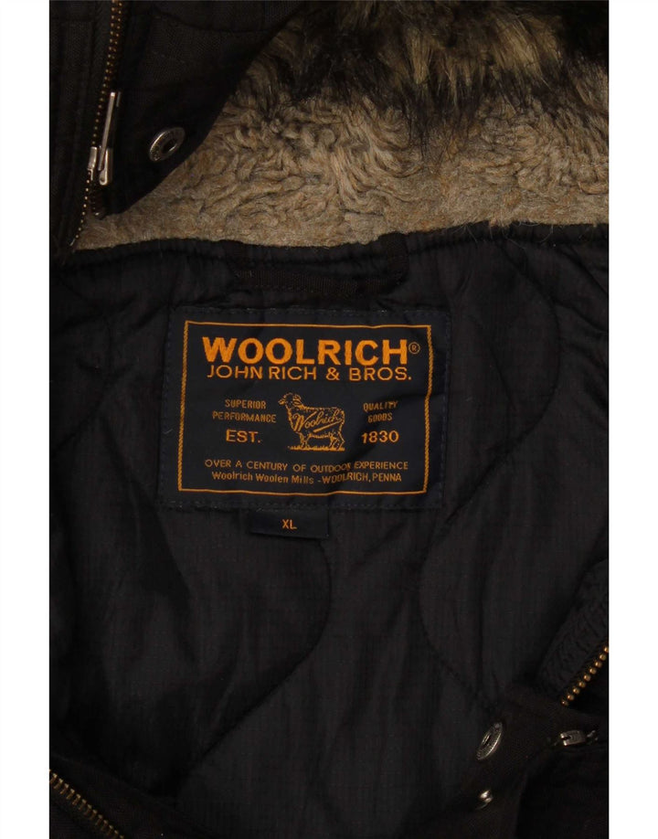 Woolrich Chaqueta bomber con capucha para hombre UK 42 XL Negro
