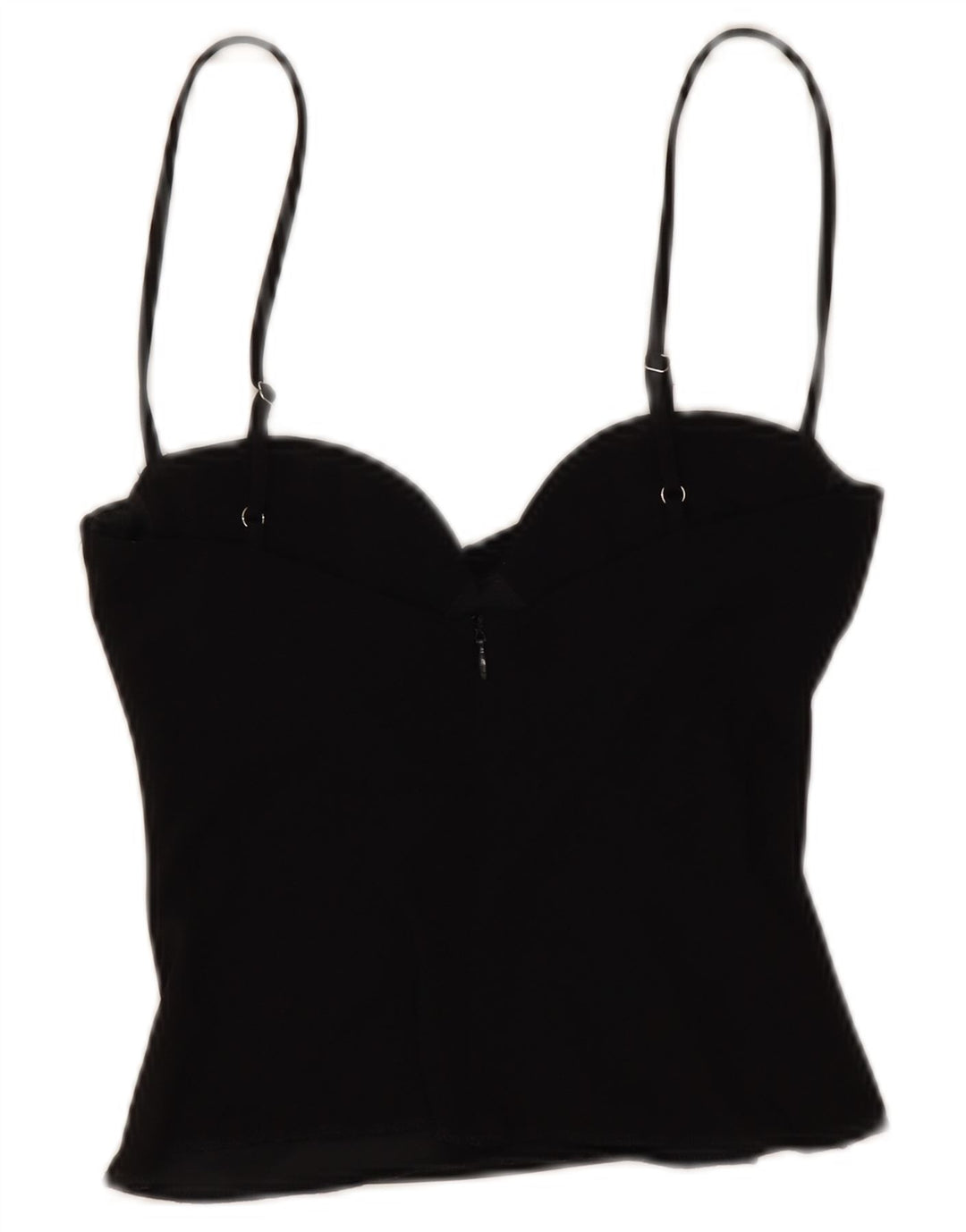 Zara Mujer Crop Cami Top UK 6 XS Negro