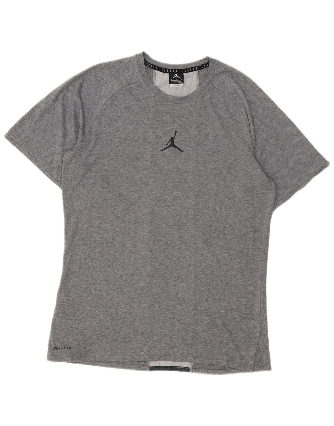 Jordan - Camiseta gráfica para hombre, parte superior gris medio con bloques de color