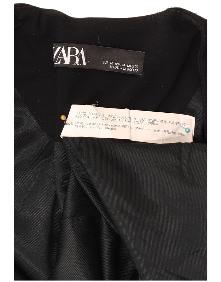 Zara Mujer Blazer Chaqueta Reino Unido 12 Mediano Negro