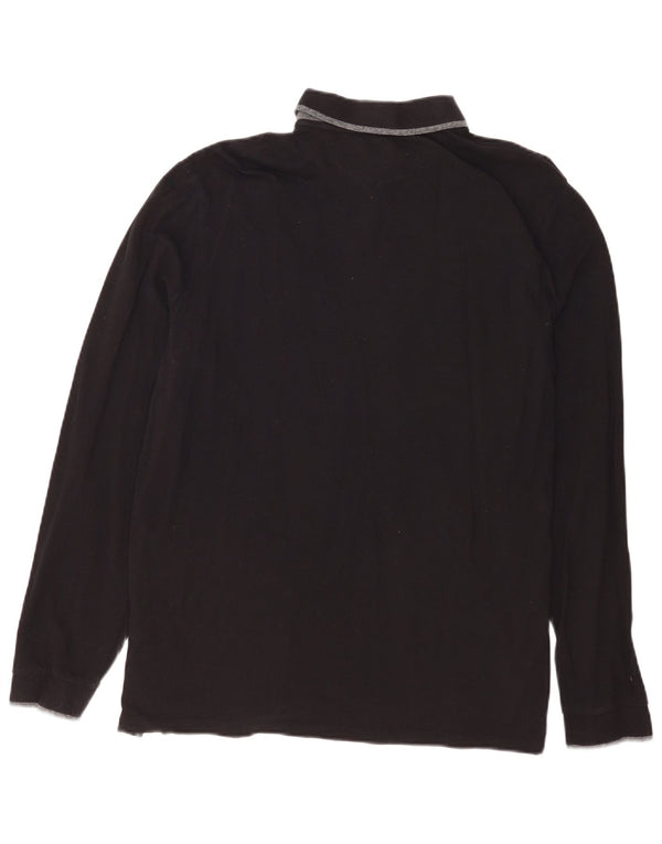 Champion Polo de manga larga para hombre 2XL Algodón negro