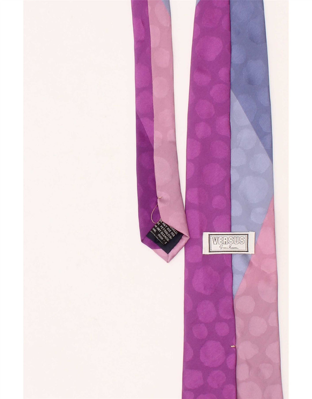Corbata para hombre Versus By Gianni Versace Talla única Púrpura Colorblock Seda Diseñador