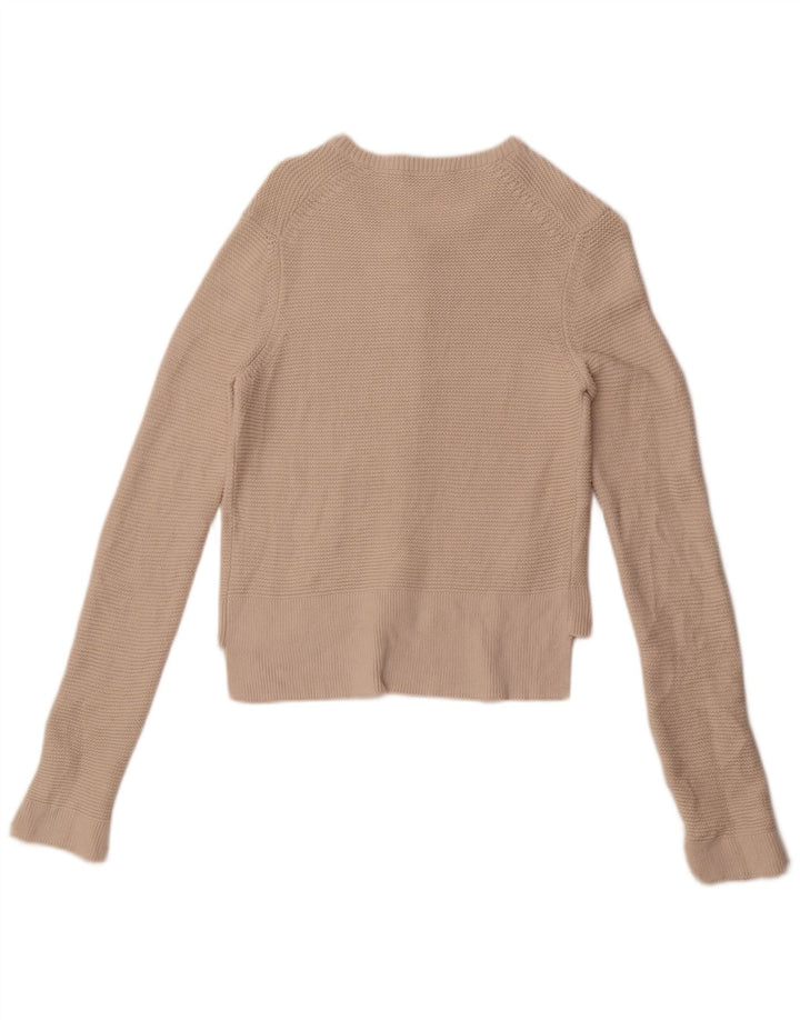 Zara Mujer Cárdigan Suéter UK 12 Mediano Blanco