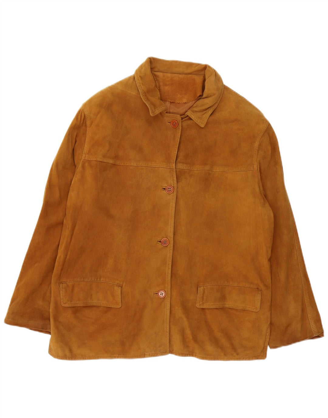 Conbipel Chaqueta de gamuza para mujer UK 46 Grande Cuero marrón