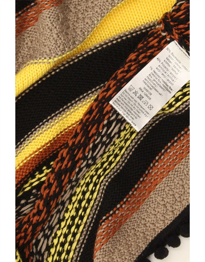 Vintage mujer Bolero Jumper Reino Unido 14 medio multicolor geométrico
