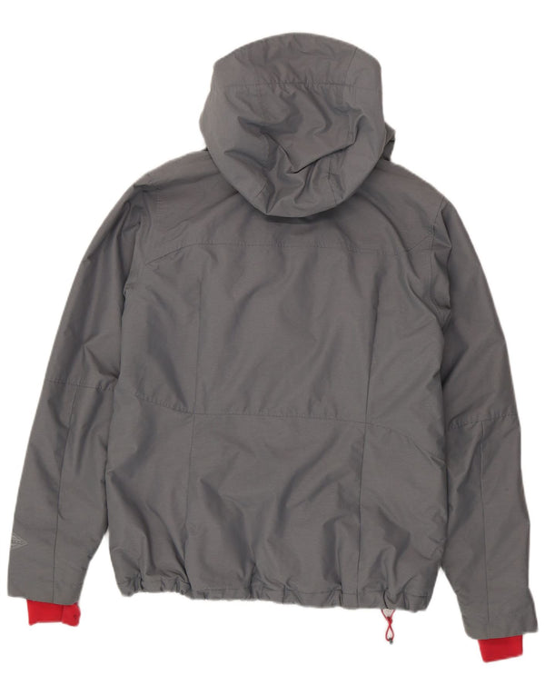 Columbia Chaqueta cortavientos con capucha Omni-Heat para mujer UK 46 Large Nylon gris