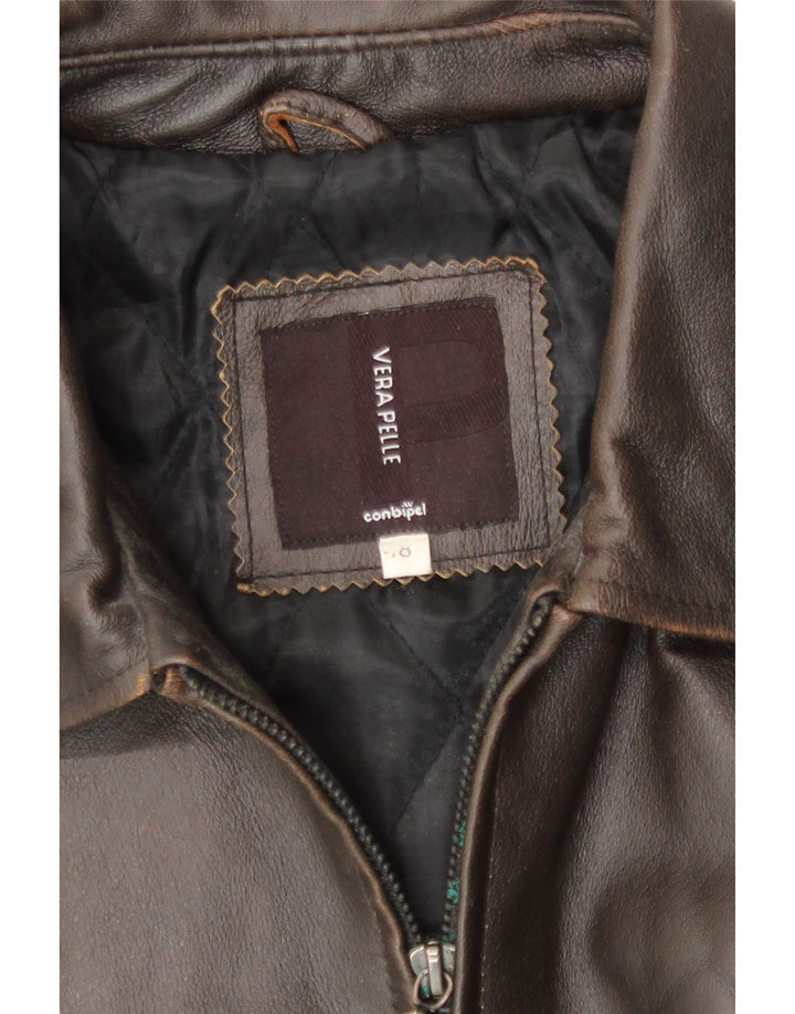 Conbipel Chaqueta De Cuero Hombre IT 48 Cuero Marrón Medio
