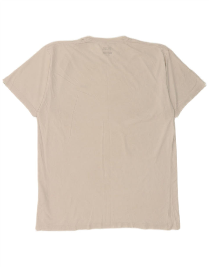 Vans Camiseta de corte clásico para hombre, talla grande, algodón blanco