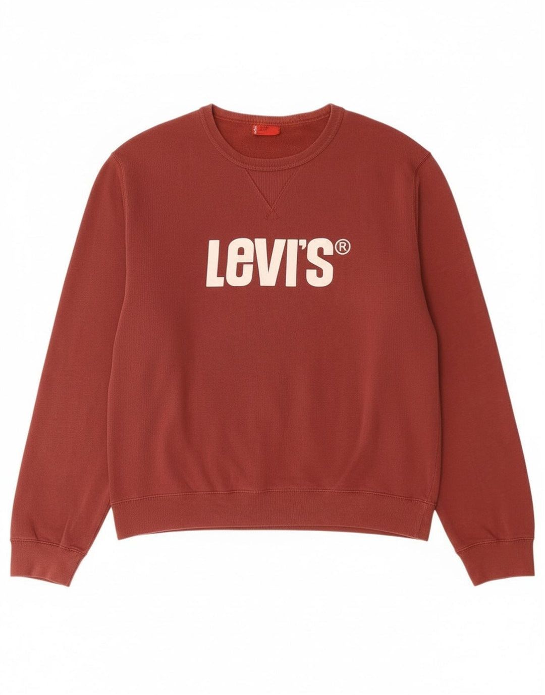 Levi's Hombre Sudadera Gráfica Jumper Large Granate Algodón