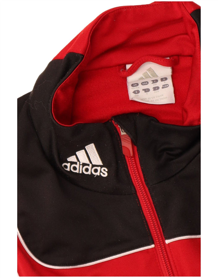 ADIDAS Chaqueta de chándal para hombre UK 46/48 XL Poliéster color block rojo